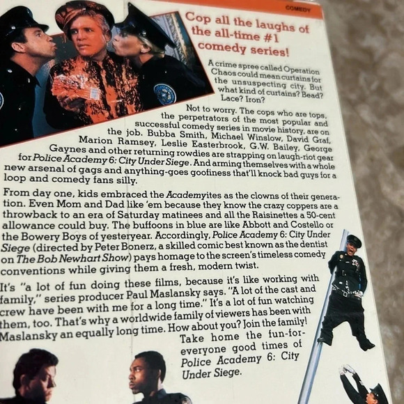 SEALED Police Academy 6  Original 1989  VHS.city under siege Warner Brothers. - Picture 10 of 10